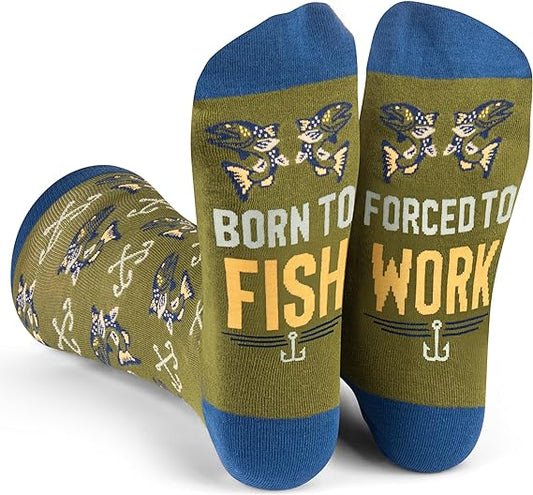 Born To Fish, Forced To Work Socks for Men